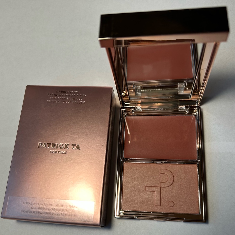 NWT🌷Patrick Ta Major Headlines Creme & Powder Blush Duo in “She’s Blushing”